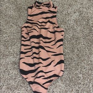 Tiger Printed Sleeveless Bodysuit Size XS